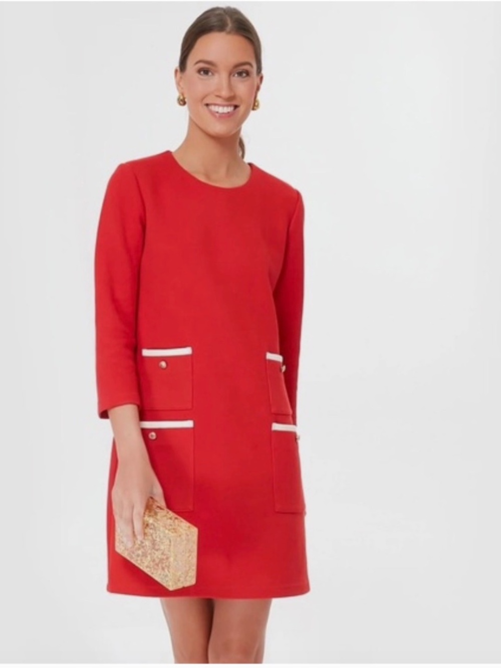 Tuckernuck Red Francoise Mod Mini Dress
